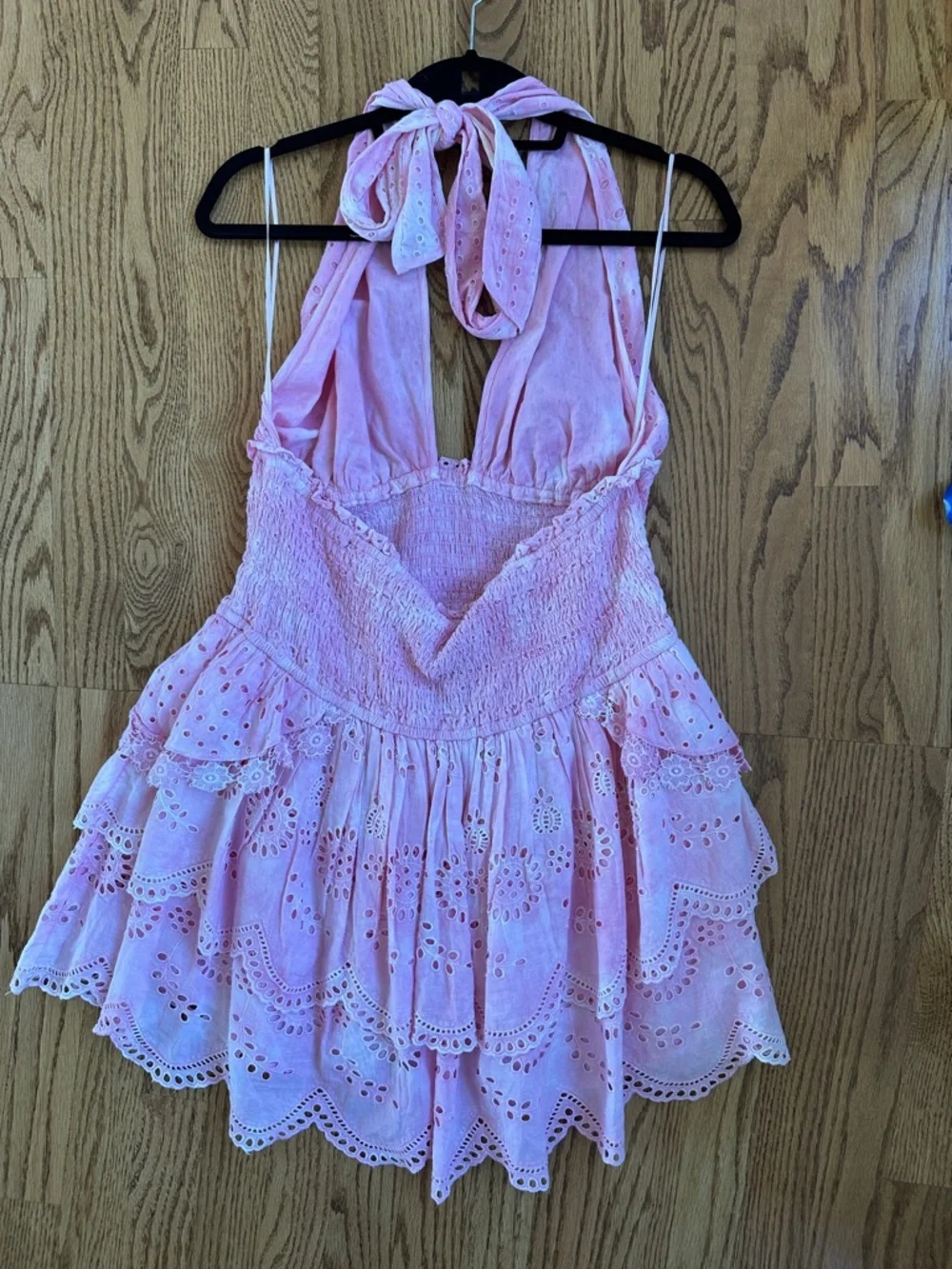LoveShackFancy Deanna Halter Dress Peony Hard Dye - Picture 2 of 4